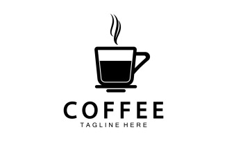 Coffee drink template logo vector v3
