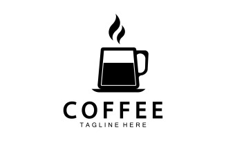 Coffee drink template logo vector v4