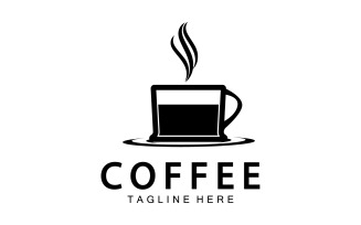 Coffee drink template logo vector v5