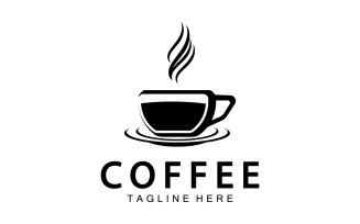 Coffee drink template logo vector v7
