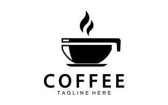 Coffee drink template logo vector v9