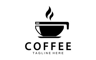 Coffee drink template logo vector v9