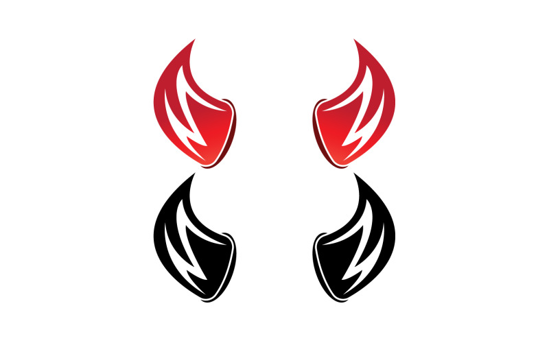 Devil horn red template logo v10 Logo Template