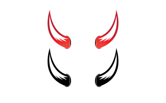 Devil horn red template logo v11