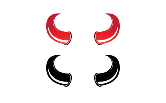 Devil horn red template logo v12