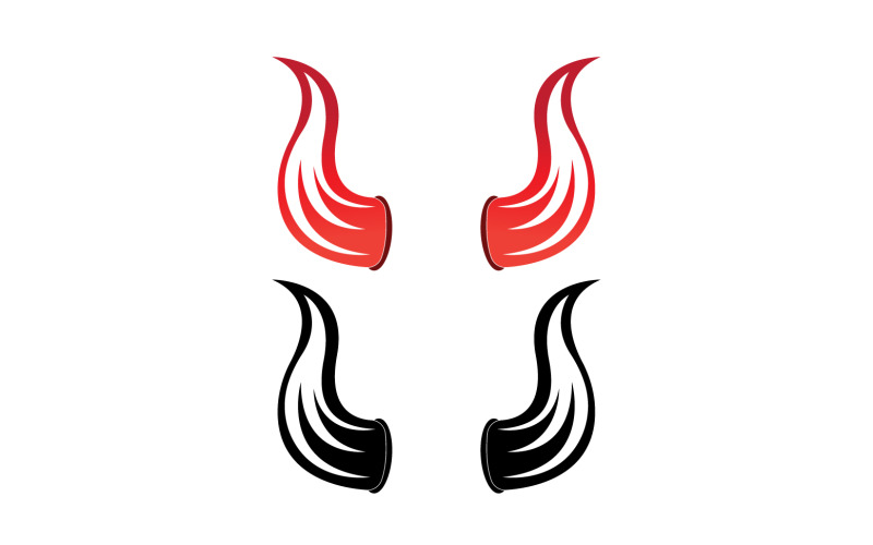 Devil horn red template logo v14 Logo Template