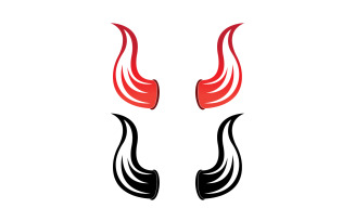 Devil horn red template logo v14