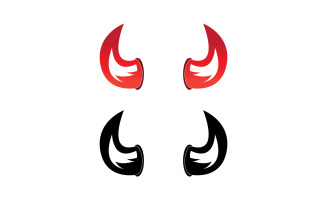 Devil horn red template logo v15