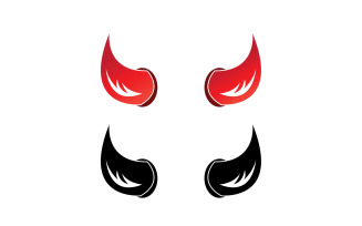 Devil horn red template logo v16