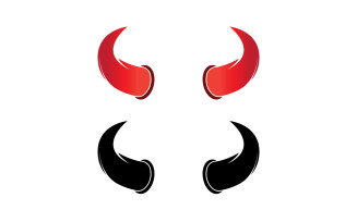 Devil horn red template logo v19