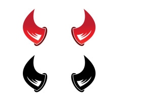 Devil horn red template logo v1