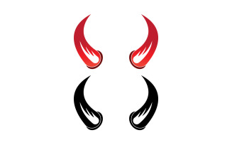 Devil horn red template logo v23