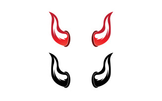 Devil horn red template logo v24