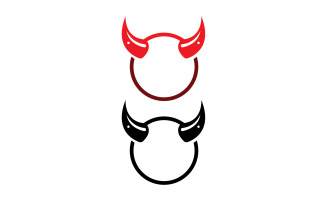 Devil horn red template logo v26