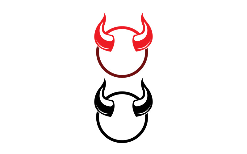 Devil horn red template logo v28 Logo Template
