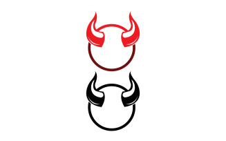 Devil horn red template logo v28