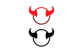 Devil horn red template logo v29