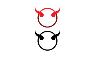 Devil horn red template logo v30