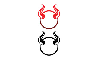 Devil horn red template logo v31