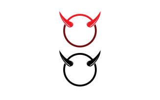 Devil horn red template logo v32