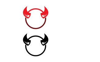 Devil horn red template logo v33