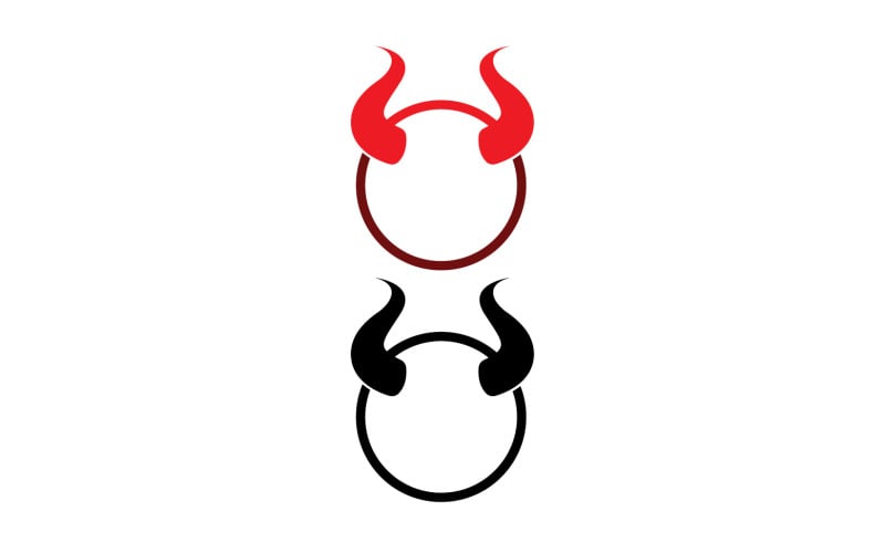 Devil horn red template logo v34 Logo Template