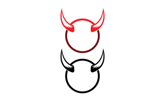 Devil horn red template logo v35
