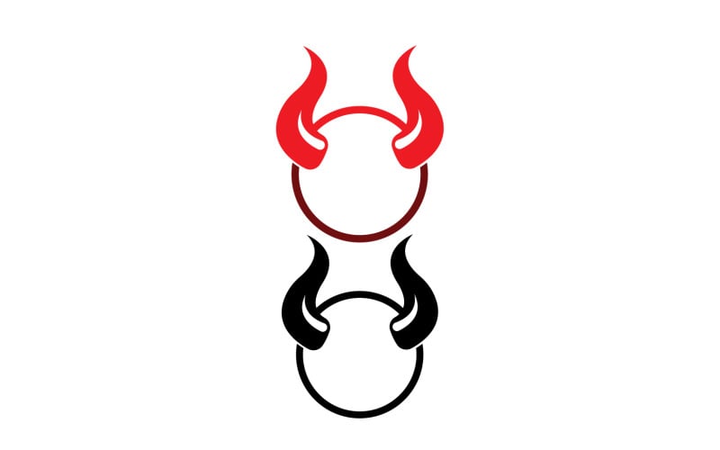 Devil horn red template logo v37 Logo Template