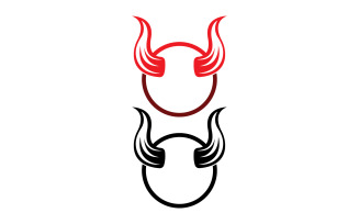 Devil horn red template logo v38