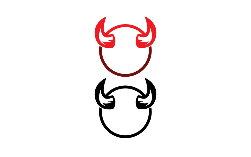 Devil horn red template logo v39 Logo Template