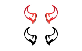Devil horn red template logo v3
