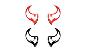Devil horn red template logo v3