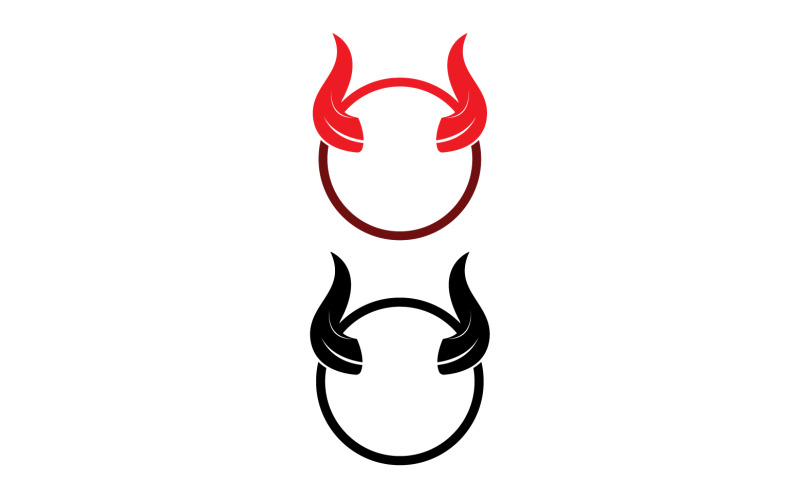 Devil horn red template logo v42 Logo Template