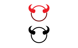Devil horn red template logo v43
