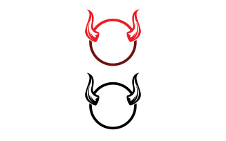 Devil horn red template logo v44