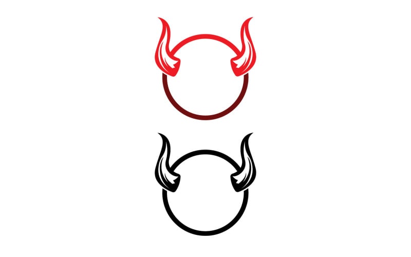 Devil horn red template logo v44 Logo Template