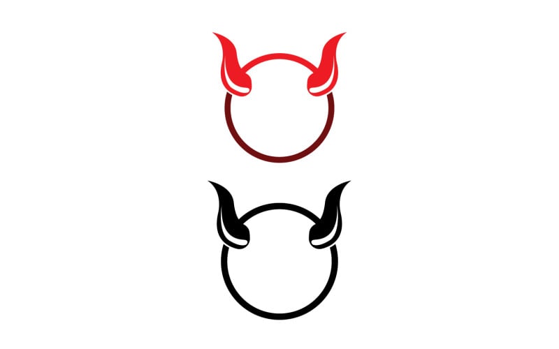 Devil horn red template logo v45 Logo Template