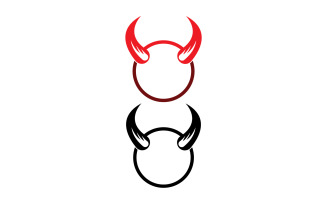 Devil horn red template logo v47