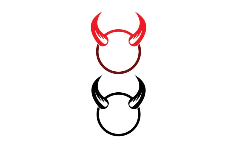 Devil horn red template logo v47 Logo Template