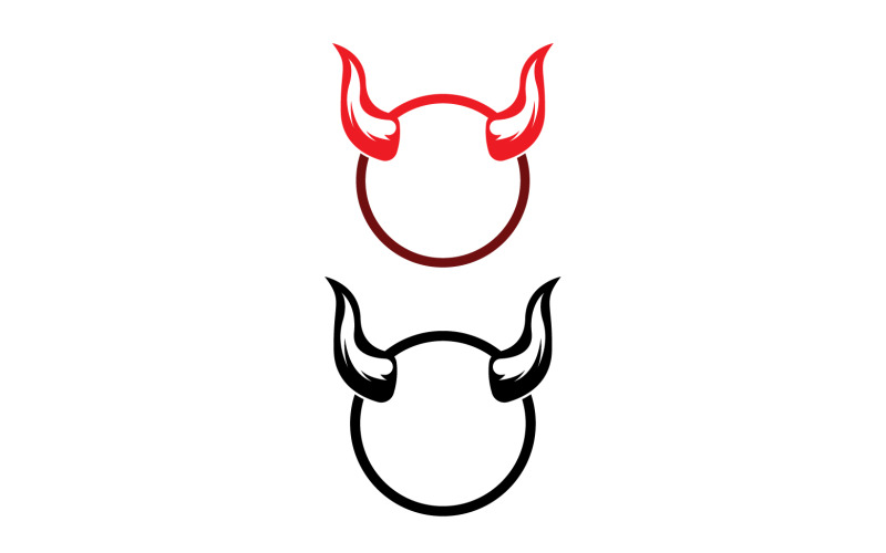 Devil horn red template logo v48 Logo Template