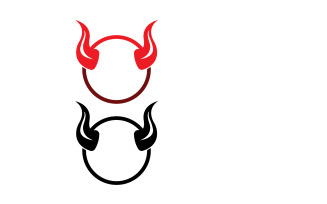 Devil horn red template logo v49