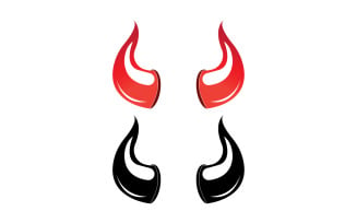 Devil horn red template logo v4