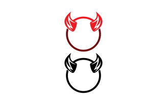Devil horn red template logo v50