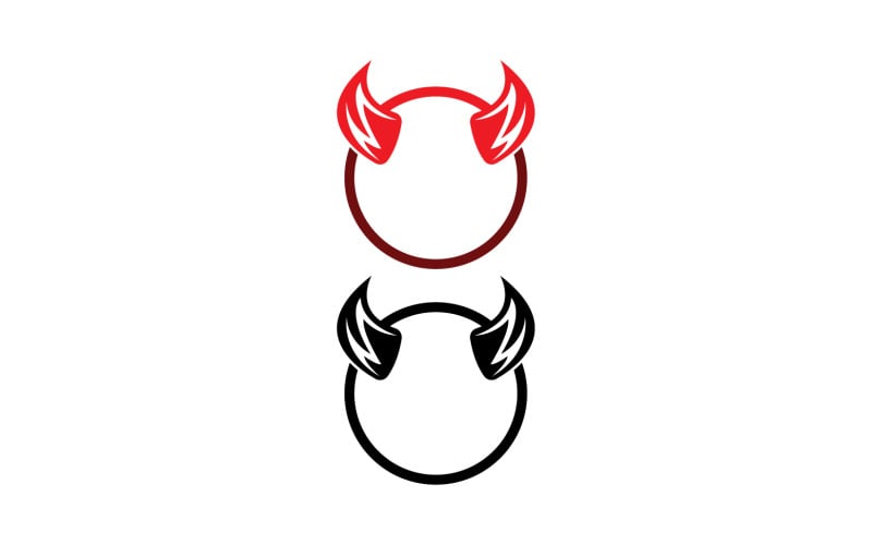 Devil horn red template logo v50 Logo Template