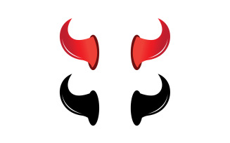 Devil horn red template logo v5