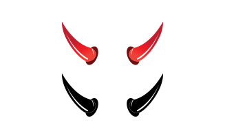 Devil horn red template logo v8