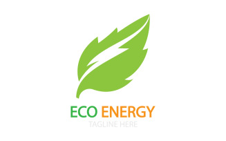 Green eco leaf template vector logo v11
