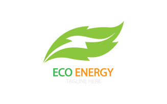 Green eco leaf template vector logo v12