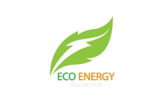 Green eco leaf template vector logo v13