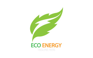 Green eco leaf template vector logo v14